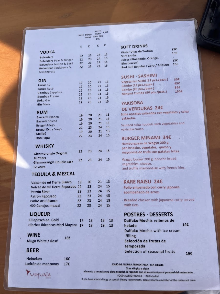 Menu Minami Japanese Restaurant-1